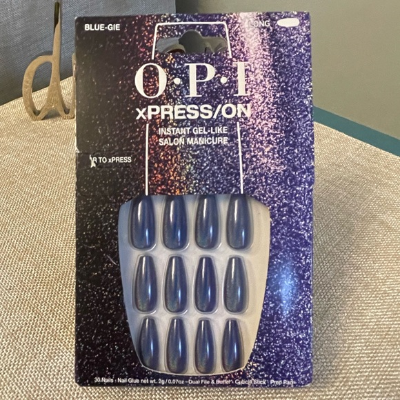 NWT OPI xPRESS/On Special Effect Press On Nails  in BLUE-GIE - Picture 2 of 10